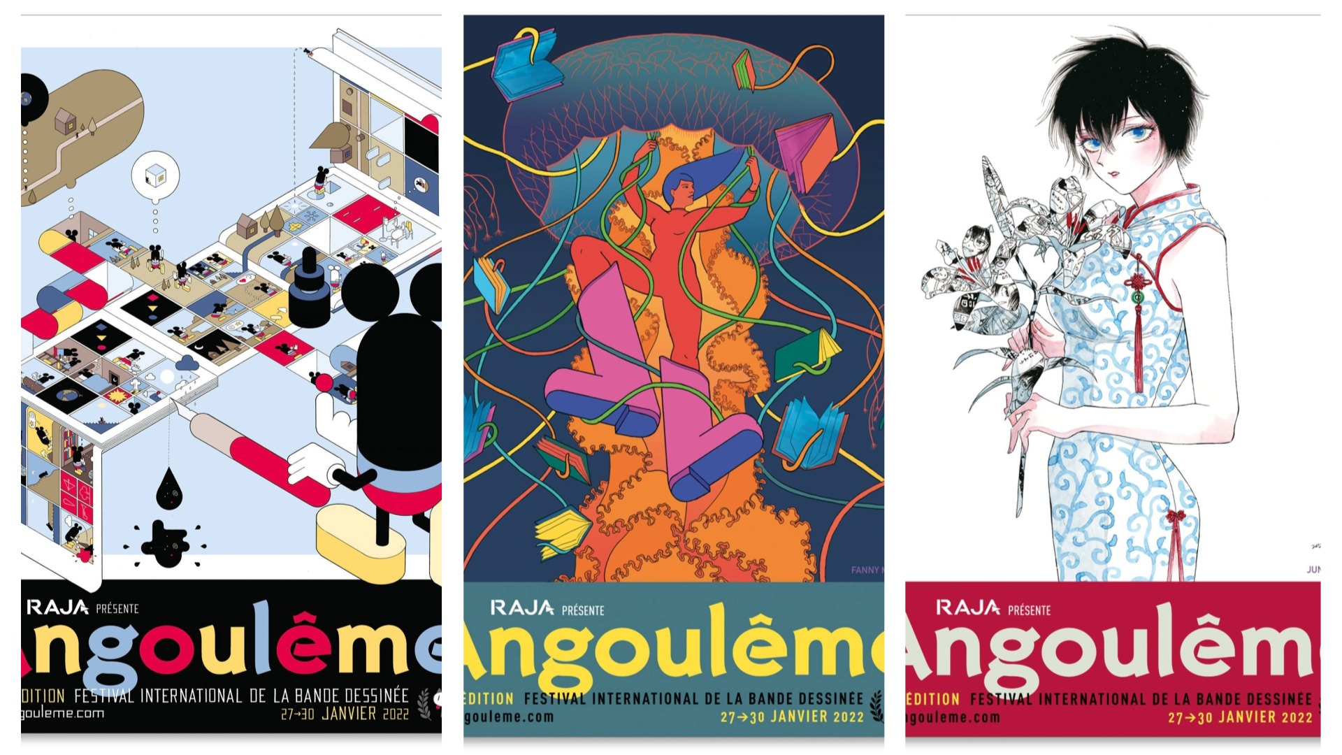 Angoulême : le Festival international de la BD dévoile trois affiches